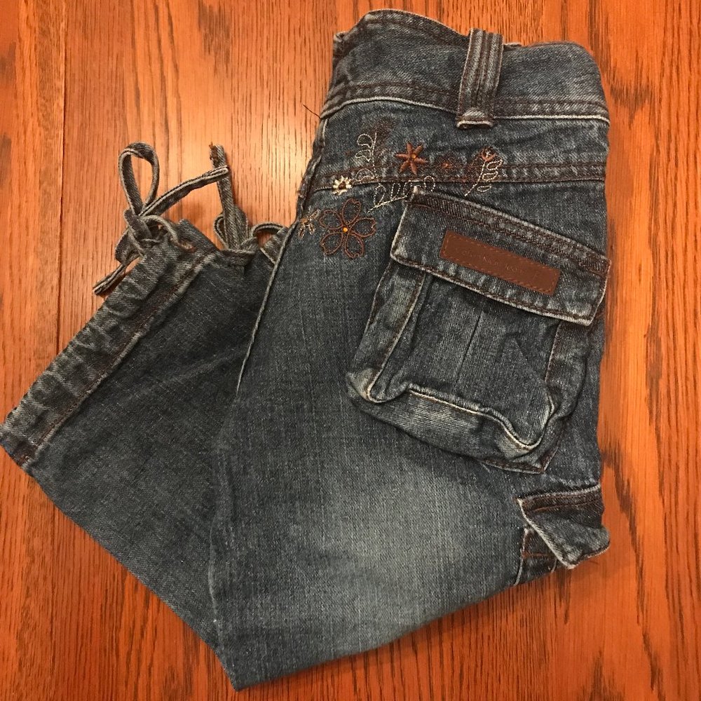 Calvin Klein 6-Pocket Floral Ribbon Tie Jeans